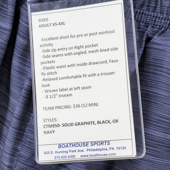 Boathouse Men's Customized Sublimated Journey Short - Picture 7 of 7